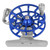 Portable Ice Fishing Wheel Aluminum Alloy Right Handed Fly Fishing Reel Labor-Saving(Blue )