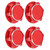 Lightweight Aluminum Alloy Hex Wheel Nuts 17mm Anti Loose Dustproof Hex Nut for 1/8 RC CarRed