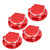 Lightweight Aluminum Alloy Hex Wheel Nuts 17mm Anti Loose Dustproof Hex Nut for 1/8 RC CarRed
