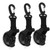 3Pcs/Set Portable Suction Cup Hook Tent Fixing Carabiner Reusable Rotation Suction HookBlack