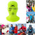 3 Holes Knitted Hat Letter Embroidered Face Cover Warm Ski Face Cover for Outdoor Cycling Skiing Running Rose Red