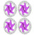 4PCS Universal Aluminum Alloy RC Car Brake Disc Metal Hex Adapter for 1/10 Remote Control CarPurple