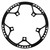 MEIJUN 53T CNC Aluminum Alloy Mountain Bike Single Crank Chain Ring Repair Parts (Black)
