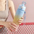 1100ml Sports Water Bottle with Time Marker BPA Free & Leak proof Portable Reusable Drinking Kettle  Fitness Sport Water Jug for Men Women Kids Student to Camping Office School Gym Workout