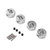 4pcs RC Wheel Hex Hub Adaptor Professional Aluminum Alloy 12mm Wheel Hex Hubs Drive Adapter for Remote Control Car Accessories Silver