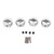 4pcs RC Wheel Hex Hub Adaptor Professional Aluminum Alloy 12mm Wheel Hex Hubs Drive Adapter for Remote Control Car Accessories Silver