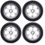 4PCS RC Car Model Accessories Fit for WLtoys 1/28 K989-53 RC Aluminum Tires(Silver)