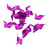 50PCS Archery Spin Vanes 1.75 Inch Right Hand Metal Spin Wing Vanes Arrow Shaft Feather Fletching with Tapes for DIY Recurve and Compound Bows Purple
