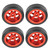 4pcs Aluminum Alloy Drift Tire RC Car Accessories Fit for Wltoys K969 K989 P929 1/28 RCRed