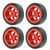 4pcs Aluminum Alloy Drift Tire RC Car Accessories Fit for Wltoys K969 K989 P929 1/28 RCRed
