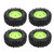 4PCS RC Wheel Tires Rubber Tyre Replacement for Climbing Vehicle Off Road Car 96MM Diameter Green