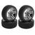 4Pcs RC Wheels and Tires Set Aluminum Wheelhub Rubber Tire for HSP 94122 94123 TT01 WF06 1/10 RC Car Crawler Black