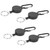 4pcs Telescopic Keychain Anti‑Theft Creative Retractable Key Ring Nylon Rope Outdoor Carabiner Holder for Mobile Phones Wallets