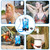 12L Portable Camping Shower Bag with Foot Pump and Shower Head Hose for Camping Hiking Backpacking