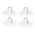 4PCS D Ring Patch PVC Round Shape Strong Stainless Steel D Ring Pad for Boat Raft Paddle Board White