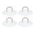 4PCS D Ring Patch PVC Round Shape Strong Stainless Steel D Ring Pad for Boat Raft Paddle Board White