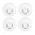 4PCS D Ring Patch PVC Round Shape Strong Stainless Steel D Ring Pad for Boat Raft Paddle Board White