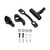 Aluminum Steering Servo Saver Complete Set for Arrma 1/8 Remote Control Car Upgrade PartsBlack