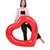 Lovely Heart shaped Inflatable Swim Swimming Pool Float Ring Toy for Kids Adults(Red)