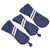 Golf Wood Headcover Cover Set Stripes Cue Headcovers Golf Club Head Covers for DriverBlue