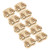 10Pcs Cord Lock Stopper Clamp Locker for Drawstring Shoelaces Lace Locking End Tightener Zinc Alloy Spring Buckle Round Gold
