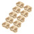 10Pcs Cord Lock Stopper Clamp Locker for Drawstring Shoelaces Lace Locking End Tightener Zinc Alloy Spring Buckle Round Gold