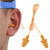 Waterproof Soft Silicone Corded Noise Prevention Swimming Earplugs Earmuff(Orange)