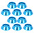 10pcs Aluminum Alloy Screw Shim Upgrade Spare Parts Fit for MND90 MN99 MN91 FJ45(Blue )