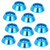 10pcs Aluminum Alloy Screw Shim Upgrade Spare Parts Fit for MND90 MN99 MN91 FJ45(Blue )