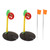 2Pcs Winter Ice Mini Fish Pole Wheel Flag Tackle Equipment Outdoor Winter River Floating Fishing Rod Flag