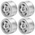 4pcs RC Aluminum Alloy Wheel Hubs for Axial SCX24 C10 JLU B‑17 1/24 RC Car PartsSilver