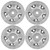 4pcs RC Aluminum Alloy Wheel Hubs for Axial SCX24 C10 JLU B‑17 1/24 RC Car PartsSilver