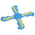 Throw Catch Toy EVA Safe Durable Throwback Flying Toy for Paren Child Oudoor Game Kid Gift Blue