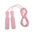 Steel Wire Jumping Rope Ajustable Skipping Rope with Double Bearings for Men Women and Children Pink