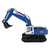 Remote Control Excavator 1:18 Alloy RC Excavator Construction Vehicle Toys for Kids Age 8 and Above Blue Single Battery