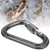 KN-24-7-7 Outdoor D shape Carabiner Key Chain Clip Keyring Snap Hook Automatic Buckle for Camping Mountaineering(Climbing Button Carabiners )