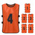 6PCS Kid's Football Pinnies Quick Drying Soccer Jerseys Youth Sports Scrimmage Basketball Team Training Numbered Bibs Practice Sports Vest