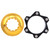 Center Lock Adapter 6 Bolts Center Disc Brake Rotor Conversion Seat for Bicycle Mountain Bike(Black Gold )