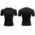 Men's Cool Dry Short Sleeve Compression Shirts Sports T Shirts Tops Athletic Workout Shirt Black L