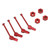 Front Rear Drive Shaft Aluminum Alloy Driveshaft CVD for Traxxas Latrax Teton 1/18 RC Car Red