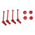Front Rear Drive Shaft Aluminum Alloy Driveshaft CVD for Traxxas Latrax Teton 1/18 RC Car Red
