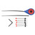 5pcs Ice Fishing Pole End Extension Section Rods Pole End Tip with Rod for Winter Fishing AccessoriesS