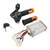 36V 1000W Motor Controller Aluminum Alloy Rubber Electric Bike Controller Throttle Grip Kit with 2 Keys for Electric Tricycle Motorcycle Modification