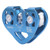Outdoor Climbing Pulley Block Aviation Aluminum Double Shaft Climbing Sheave Pulley for Mountaineering Blue