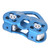 Outdoor Climbing Pulley Block Aviation Aluminum Double Shaft Climbing Sheave Pulley for Mountaineering Blue