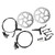 4 Piston Hydraulic Disc Brake Set Aluminium Alloy Front and Rear Brake MTB Hydraulic Brakes with 203mm Disc