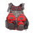 Mesh Fly Fishing Vest Red Free Size Multiple Pockets Lightweight Breathable Vest for Outdoor Activity