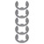 5PCS Circlip External Retaining Ring 63V 15744 00 Maintenance Kit for 2T 9.9‑40HP 4T F6‑F40 Outboard
