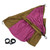 Double Hammock Lengthened Nylon 2 Person Hammock for Camping Backpacking Hiking Courtyard Backyard Brown and Purple