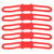 DUUTI 5pcs Bike Silicone Band Cycling Flashlight Handlebar Mount Holder Multipurpose Bicycle Straps for RidingRed